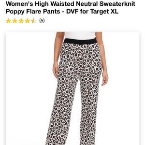 Dvf for target nwt poppy flare sweaterknit pants
